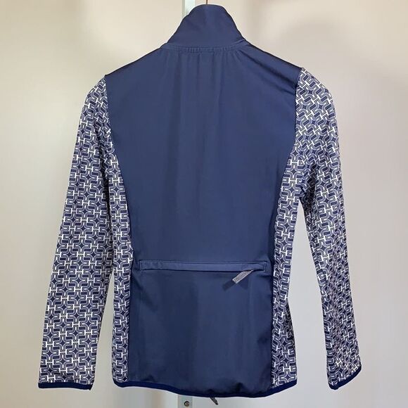 GIRLS GOLF Women’s ‘Golf Star’ Sequin Detail Zip Up Jacket Blue Size Small - Picture 4 of 10